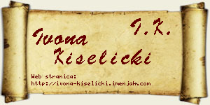 Ivona Kiselički vizit kartica